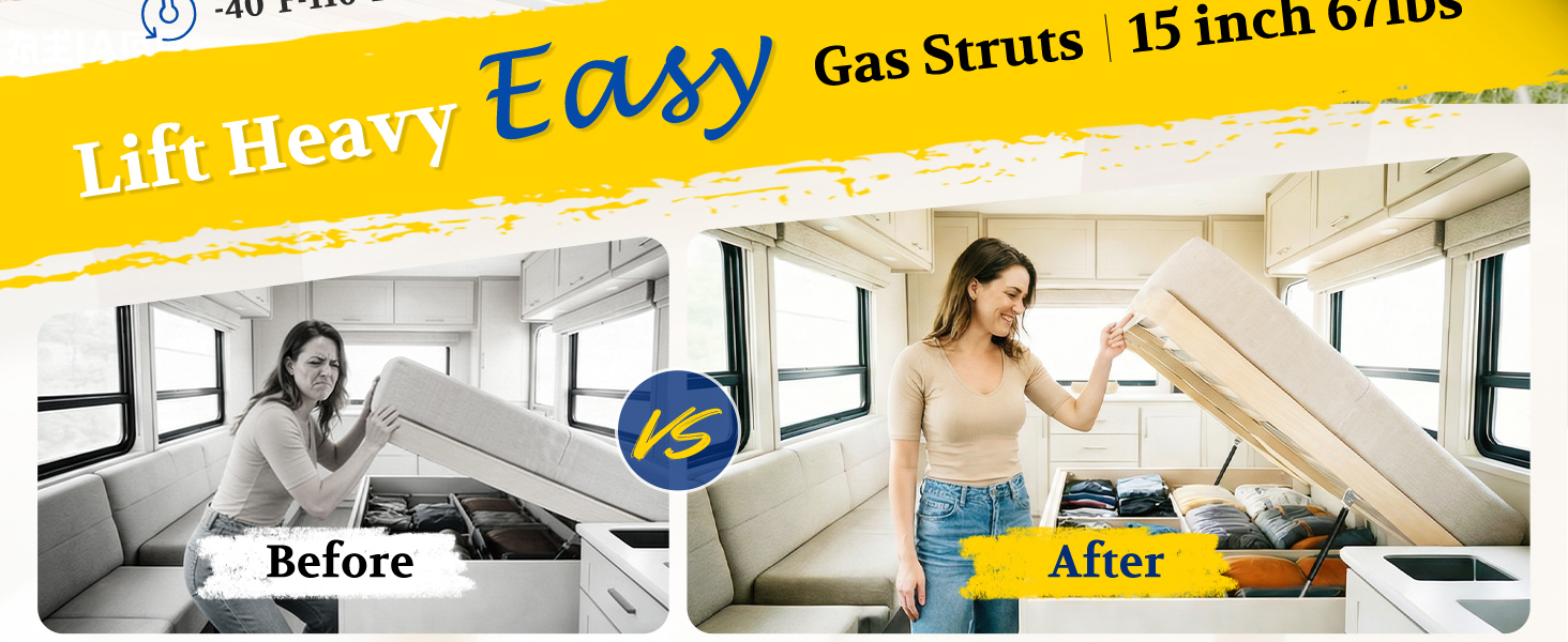 15 inch 67 lbs gas lift support struts