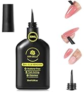 UNA GELLA Press On Nail Glue Remover Built-in-crowbar 30ML Acetone-Free Gentle Soak Off Gel Nail ...