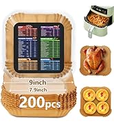 200PCS Air Fryer Liners for Ninja: Higher Non-Stick Disposable Parchment Paper Liner for Ninja DZ...