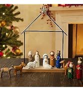 Juegoal Christmas Nativity Sets, Set of 13 Mini Nativity Scene Resin Figurines, Xmas Holy Family ...