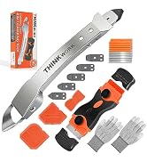 THINKWORK Stainless Steel Caulking Tools, 4 in 1 Sealant Finishing Tool, Grout Removal Tool, Sili...