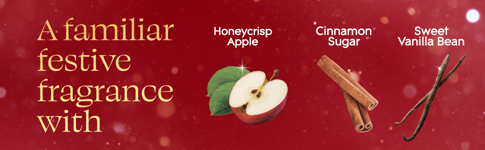 Glade, Warm Apple Spices, Scented Air Freshener for Home and Bathroom