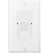 Baomain 20 Amp Blank Face GFCI with Wallplate, 20A 125V AC 60Hz, Self-Test Indoor Receptacle with...