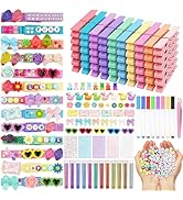 100 Set Cheer Pins Spirit Clips Cheerleader Wooden Clothes Pins for Backpack DIY Cheer Pin Decora...
