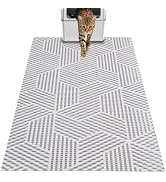Petinstinct Extra Large Cat Litter Mat, 40x25 Inch Trimable & Soft Foam Pad, Leak-Proof & Non-Sli...