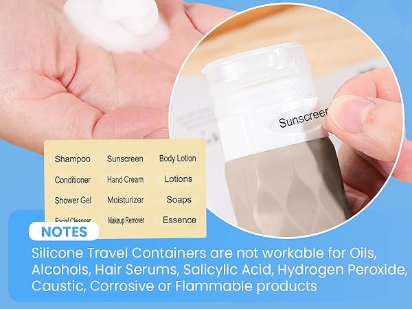 Travel Bottles for Toiletries