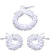 Elizabethan Renaissance Collar Cuffs Set Ruffle Layered Clown Stand Neck Choker Wrist Accessory