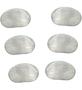 PurYupearl 6 Pcs White Oval Shape Electric Guitar Pearl Tuning Pegs Cap Machine Head Replacement ...