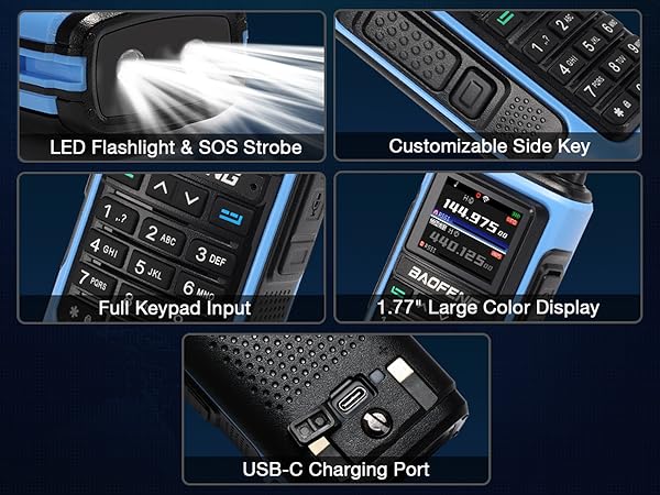 Solid built with Flashlight, SOS Strobe, 1.77 Large Color Digital Display, USB-C Charging Port