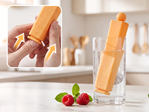 Mmkszaee 12 Individual Lidded Silicone Ice Cube Trays, 2-in-1 Popsicles