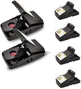 Mouse Trap 6-Pack, Large Mouse Trap for Indoor and Outdoor Use, Reusable Mouse Trap, Fast, Hygien...