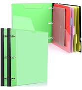 WOT I Telescoping Project Organizer 2PCS, Refillable 3 Ring Binder Pocket Folder with Customized ...