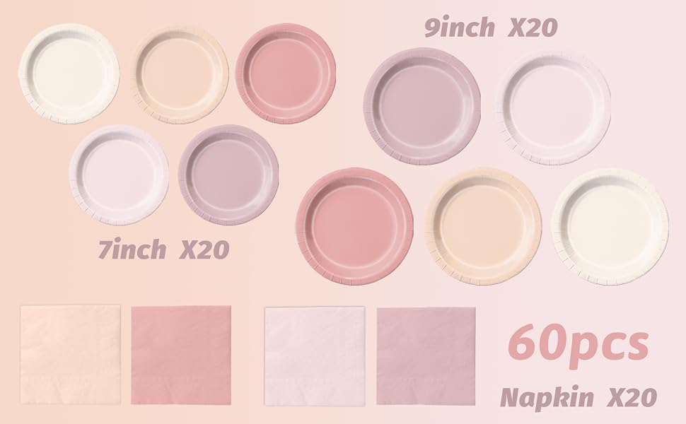 Dusty Pink Plates