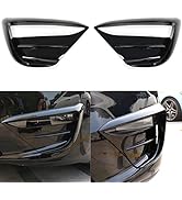 Bohisen Fit Tesla Model Y Fog Light Trim Front Fog Light Cover Eyebrow Cover Trim Frame Exterior ...