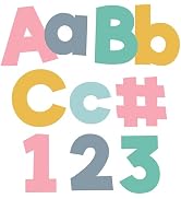 Carson Dellosa Boho Combo Pack 219-Piece Prepunched Bulletin Board Decorations, 4" Colorful Lette...