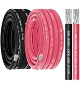 2 Gauge Maine Wire Include 2 Gauge 20FT Black & 20FT Red,2AWG Marine Grade Wire Oxygen-Free Tinne...