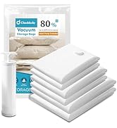 Cloudslucky Vacuum Storage Bags,2M&2L&2J Space Saver Bags(6 Packs), Compression Airtight Zipper B...