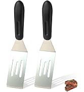 2 Pack Small Stainless Steel Metal Spatula Set, Mini Spatulas for Kitchen Use, Turner for Kitchen...
