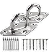 TooTaci 1000lb Capacity Hammock Hooks Heavy Duty, Hammock Hanging Kit with Screw Bolts, Stainless...