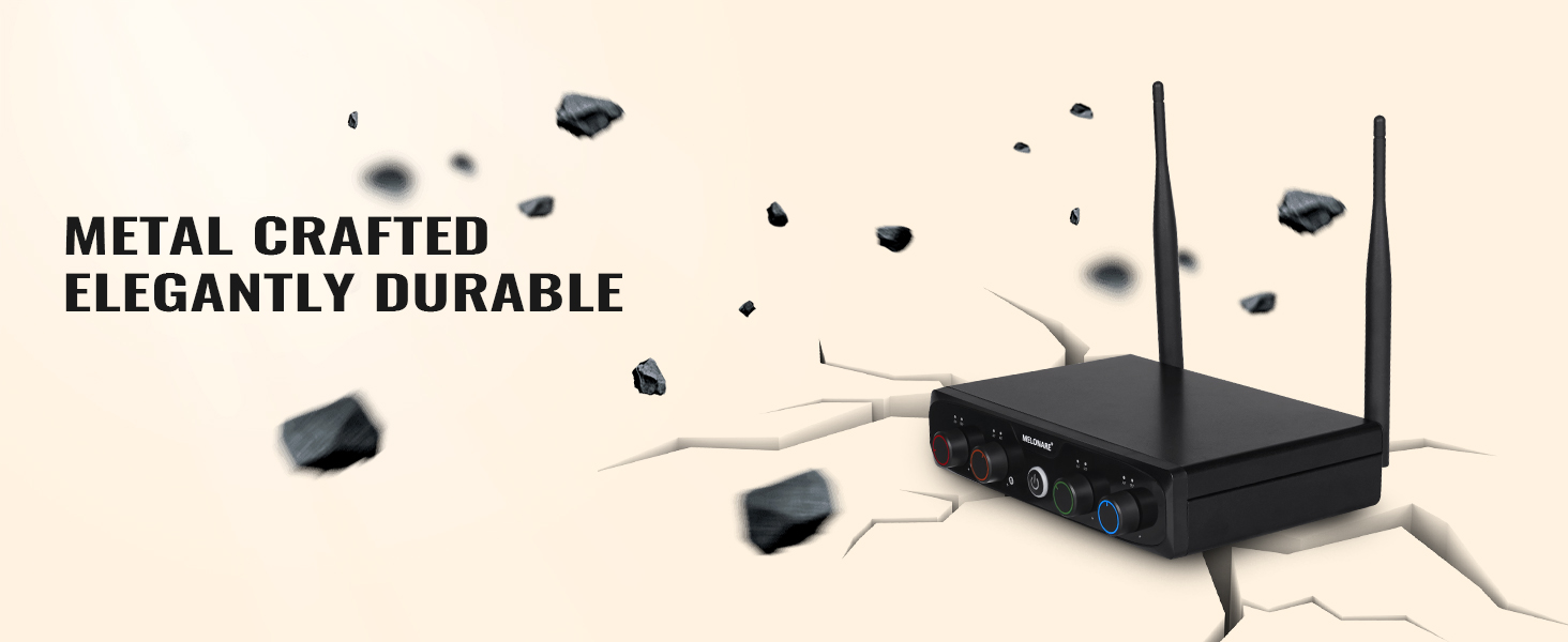 MELONARE 4-Channel Wireless Microphone System