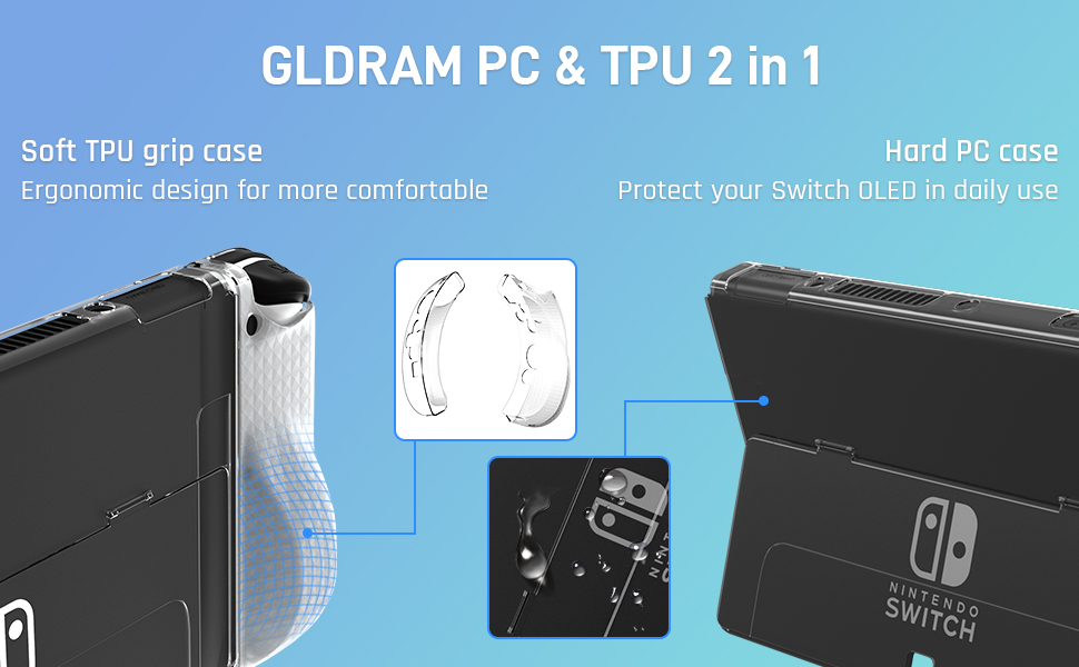GLDRAM Ergonomic Joycon Grip Case