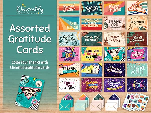 assorted card and envelopes set