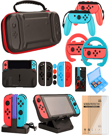 Switch Accessories Bundle for Nintendo Switch Games