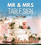 Mr and Mrs Sign for Wedding Table Decorations Set Wooden Wedding Sign Sweetheart Table Decorations