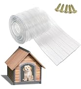 Ezcasch Dog Door Replacement Strips Plastic Vinyl strips for DIY Doggie Door or Cat Door, Clear P...