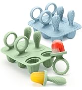 Silicone Toddlers Popsicle Molds with Sticks, 2Packs Mini Popsicles Molds for Baby Breastmilk Pop...
