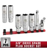 LLNDEI 3/8 7PCS Drive Spark Plug Socket