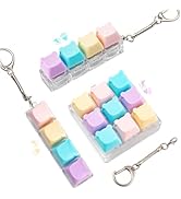 3 Pcs Keyboard Fidget Toy for Adult, Loud Fidget Keyboard Keychain, Cute Bear Keyboard Clicker Fi...