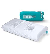 BLISSBURY Ear Pillow with Satin Case | Ear Piercing Pillow Design | 4" to 5" Adjustable Memory Fo...