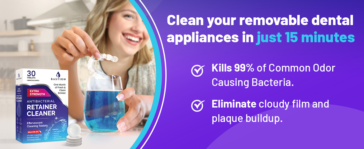 Bastion Retainer cleaner tablets