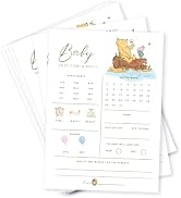 Nihuecne Baby Predictions & Advice Cards, 36 Pack Classic Winnie Bear Baby Shower Game Cards for ...