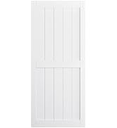 SmartStandard 36 x 84 in Sliding MDF Barn Door Pre-Drilled Ready to Assemble, Waterproof PVC Coat...