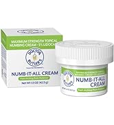 Doctor Butler's Numb It All Cream – Topical Numbing Cream with 5% Lidocaine, Itch and Pain Relief...