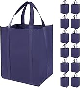 FF Uture 12 Pack Heavy Duty Reusable Grocery Bags - Large Shopping Totes Reinforced Handles, Hold...