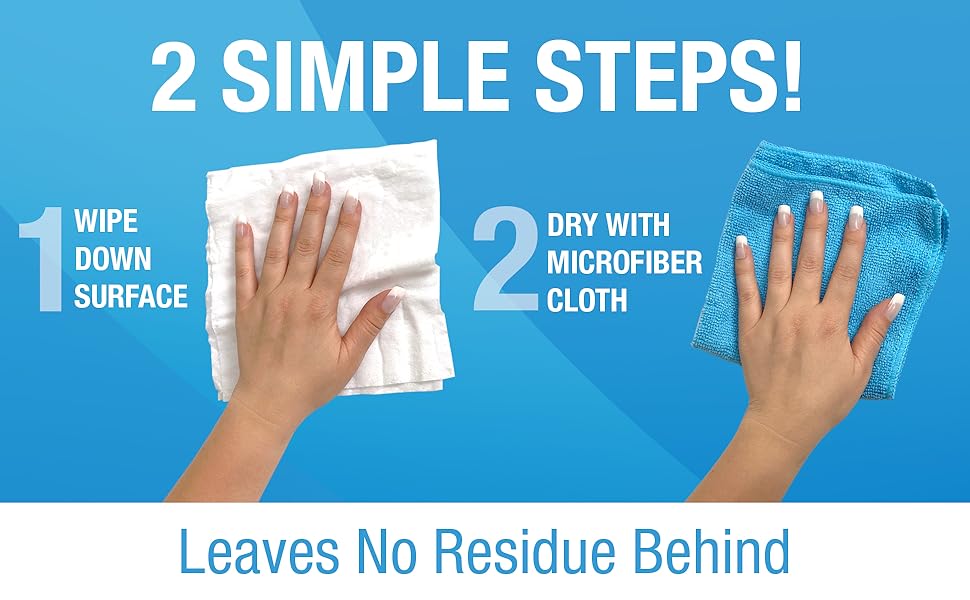 simple cleaning, supplies, home, wipe down surface, dry with microfiber
