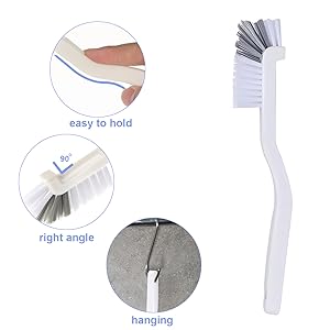 Grout Tile Brush, Under Rim Toilet Brush, Crevice Cleaning Brush, Gap Cleaner Tool