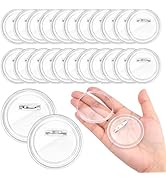 Bignc 2.3 Inch Clear Acrylic Button Pins - 40 Pack DIY Custom Design Buttons, Pin Backs & Blanks ...