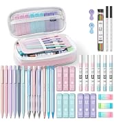 Four Candies 36PCS Aesthetic School Supplies, Mechanical Pencils 0.5mm, 0.7mm, 0.9mm & 2.0mm with...