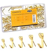 COMFRTX 270Pcs Picture Hanging Hooks with Nails Kit, Heavy Duty Picture Hangers Hardware for Dryw...