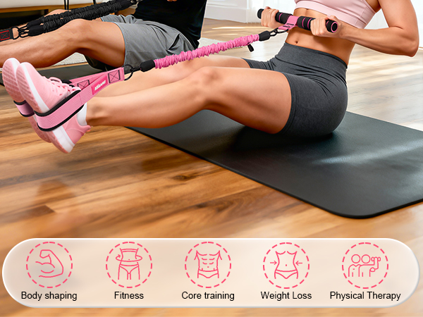 pedal resistance band with handle