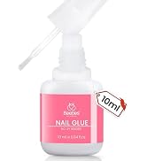 Beetles Press On Nail Glue Quick-Drying 10ml Super Strong Nail Glue, Brush on Glue for Acrylic & ...