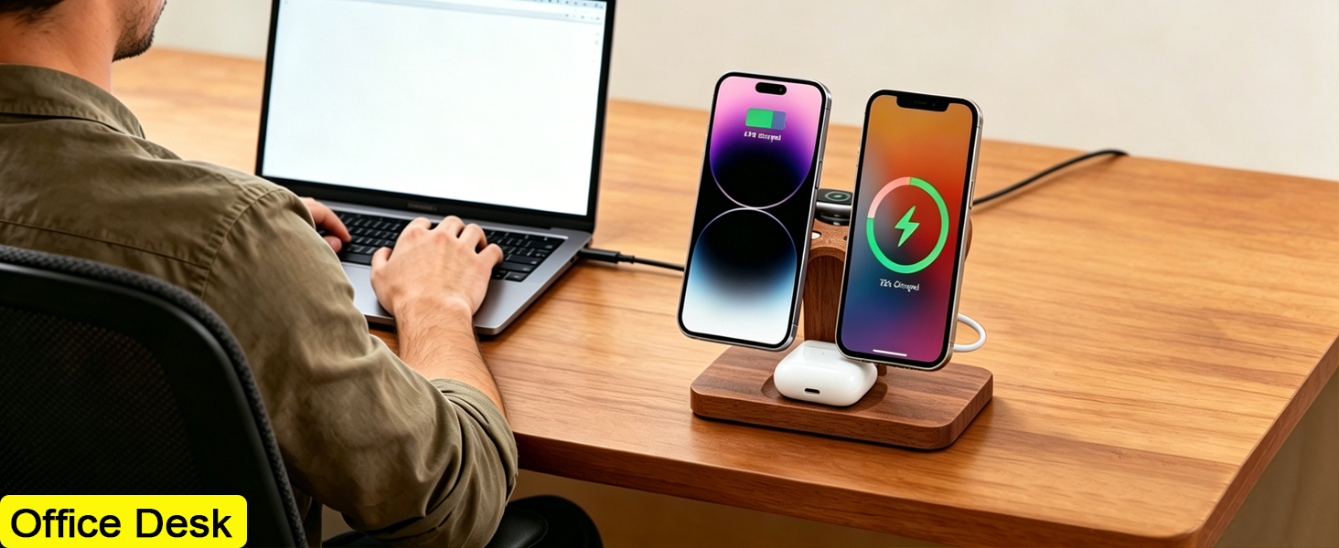 dual phone charging station dual magsafe charger stand 2 phone wireless charging station apple