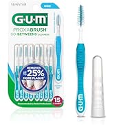 GUM Proxabrush Go-Betweens - Wide - Interdental Brushes - Soft Bristled Dental Picks for Plaque R...