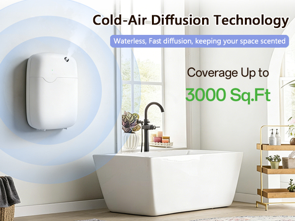 Waterless Essential Oil Diffuser Scent Diffuser Machine for Aromatherapy Cold Air Diffusers
