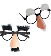 SelHeng 2 Pcs Disguise Glasses With Funny Nose Add Fun To Your Celebrations Funny Glasses Spoof A...