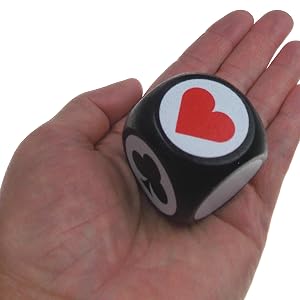 Black White 40mm wood trump suit marker